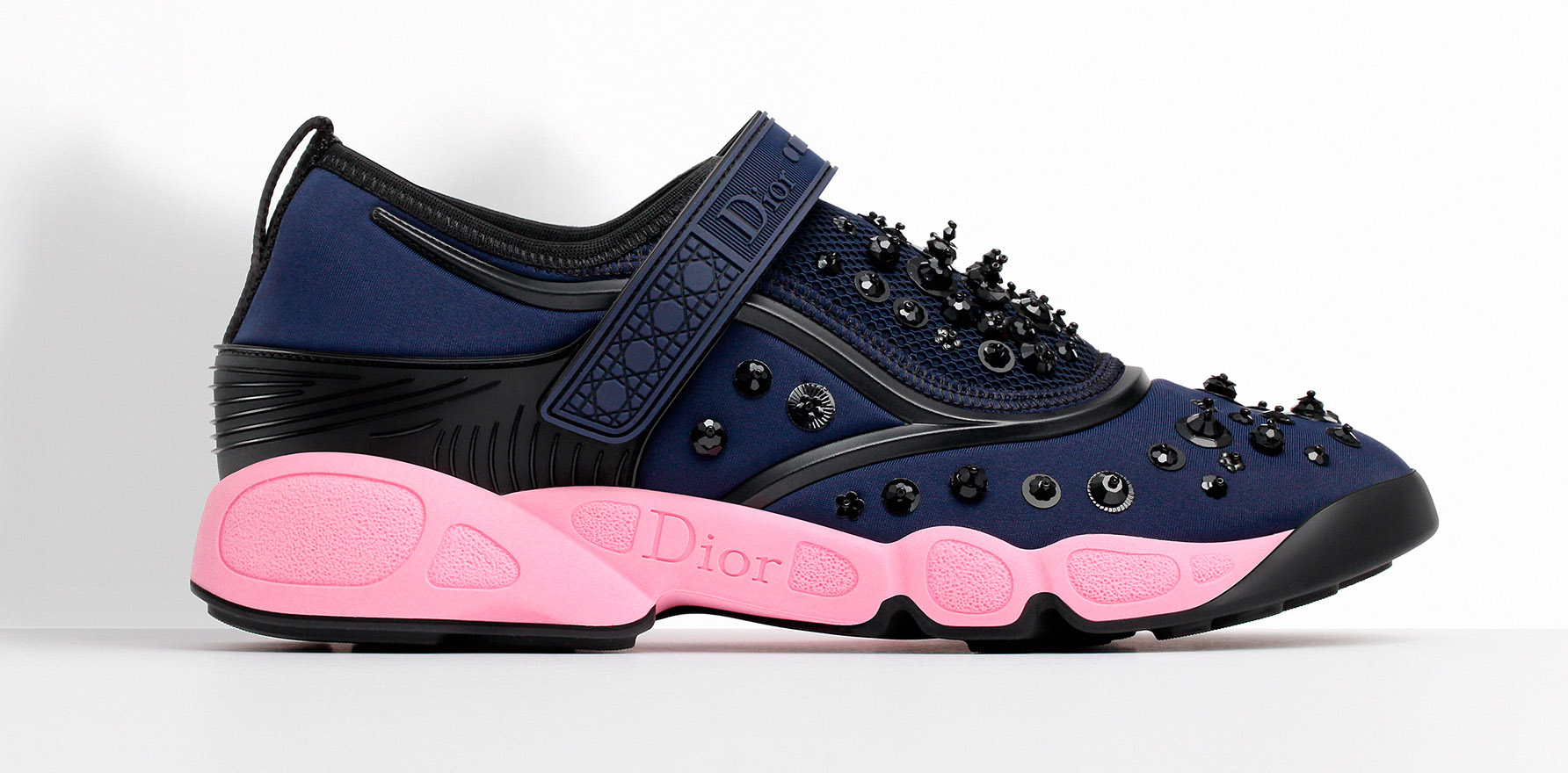 รองเท้า Dior Fusion Sneakers Technical Fabric (สีกรม)