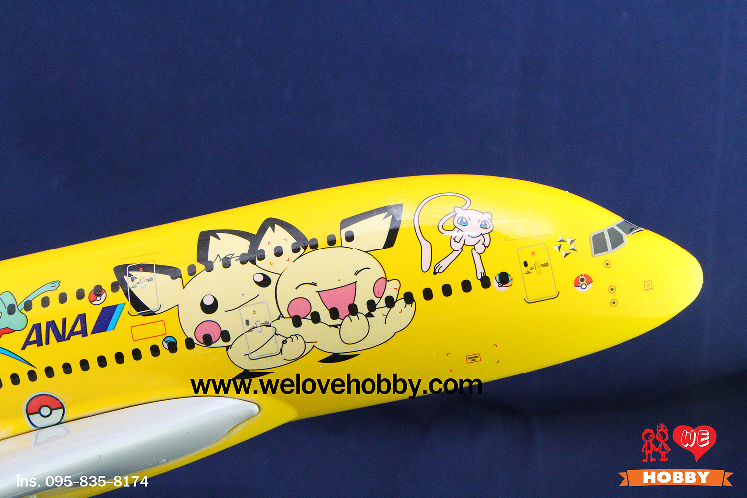 โมเดลเครื่องบิน ANA All Nippon Airways (Boeing 747) ลายโปเกม่อน ญี่ปุ่น ลำใหญ่