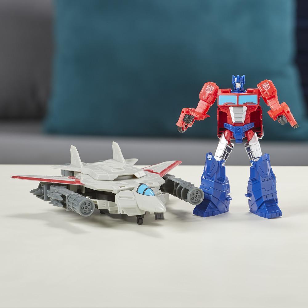 Hasbro Transformers Cyberverse Spark Armor Optimus Prime Action Figure ฮาสโบร ทรานสฟอเมอร์ส ไซเบอร์เวิร์ส สปาร์ค อาร์เมอร์ หุ่นยนต์ออพติมัส ไพรม์ ขนาด 5 นิ้ว ลิขสิทธิ์แท้