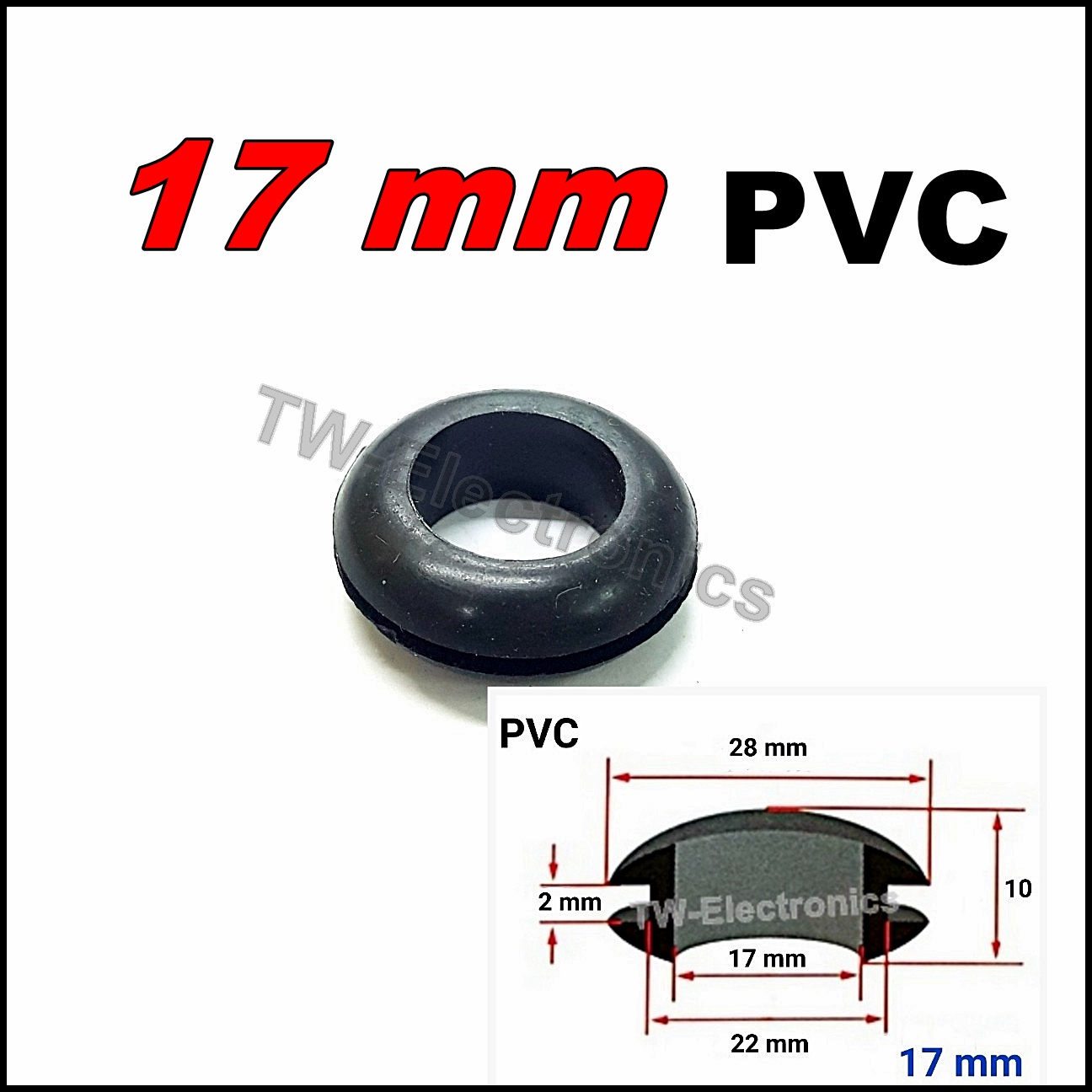 ลูกยางกันบาด PVC 17 mm (No.11)