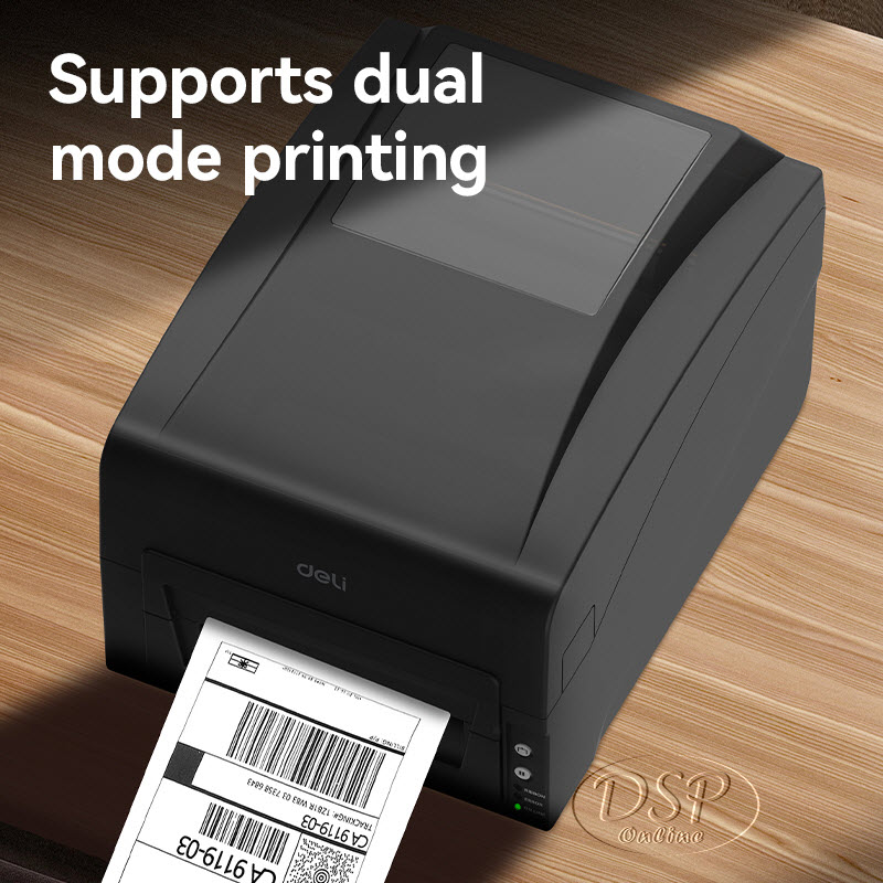 ขายถูก THERMAL TRANSFER LABEL PRINTER DELI S352 (เครื่องพิมพ์สติ๊กเกอร์) เชื่อมต่อ USB สเปกราชการ