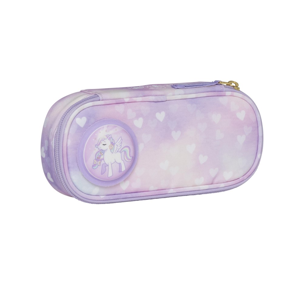 Oval pencil case, Unicorn Princess Purple
