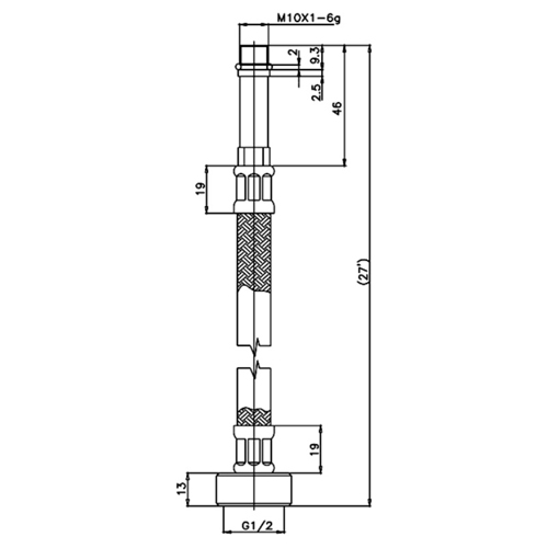 COTTO Z427L27(HM) สายน้ำดีก๊อกผสมอ่างล้างหน้า