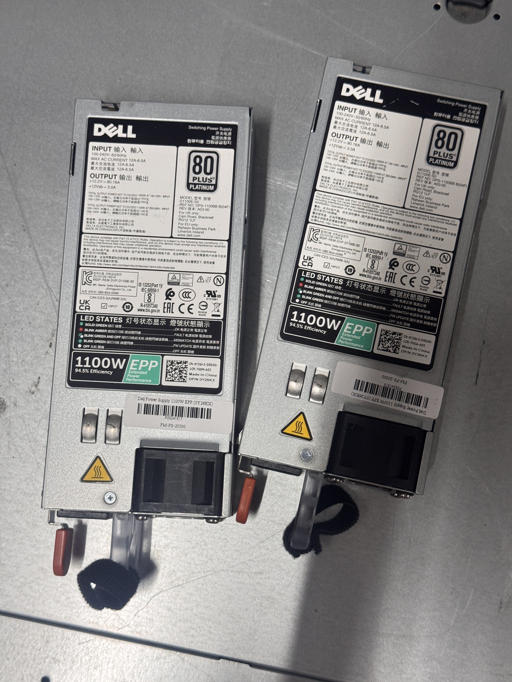 พาวเวอร์ซัพพลาย Dell Power Supply 1100W EPP (0Y26KX)