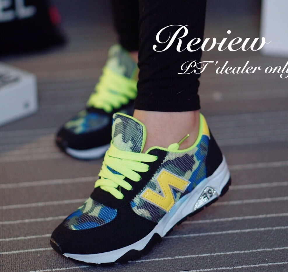 พร้อมส่ง : รองเท้า New Balance Pastel Military Sneakers (สีดำ)