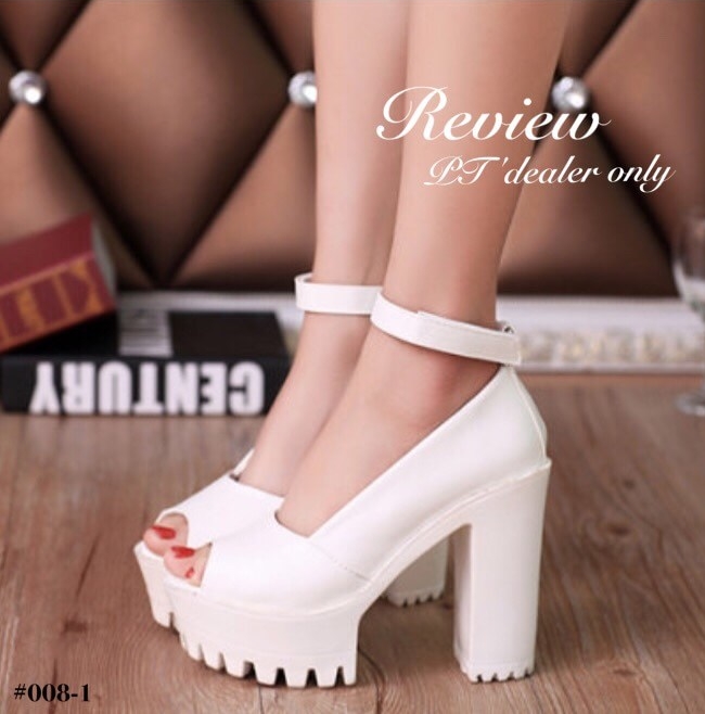 รองเท้าคัทชูส้นตึก (สีขาว)