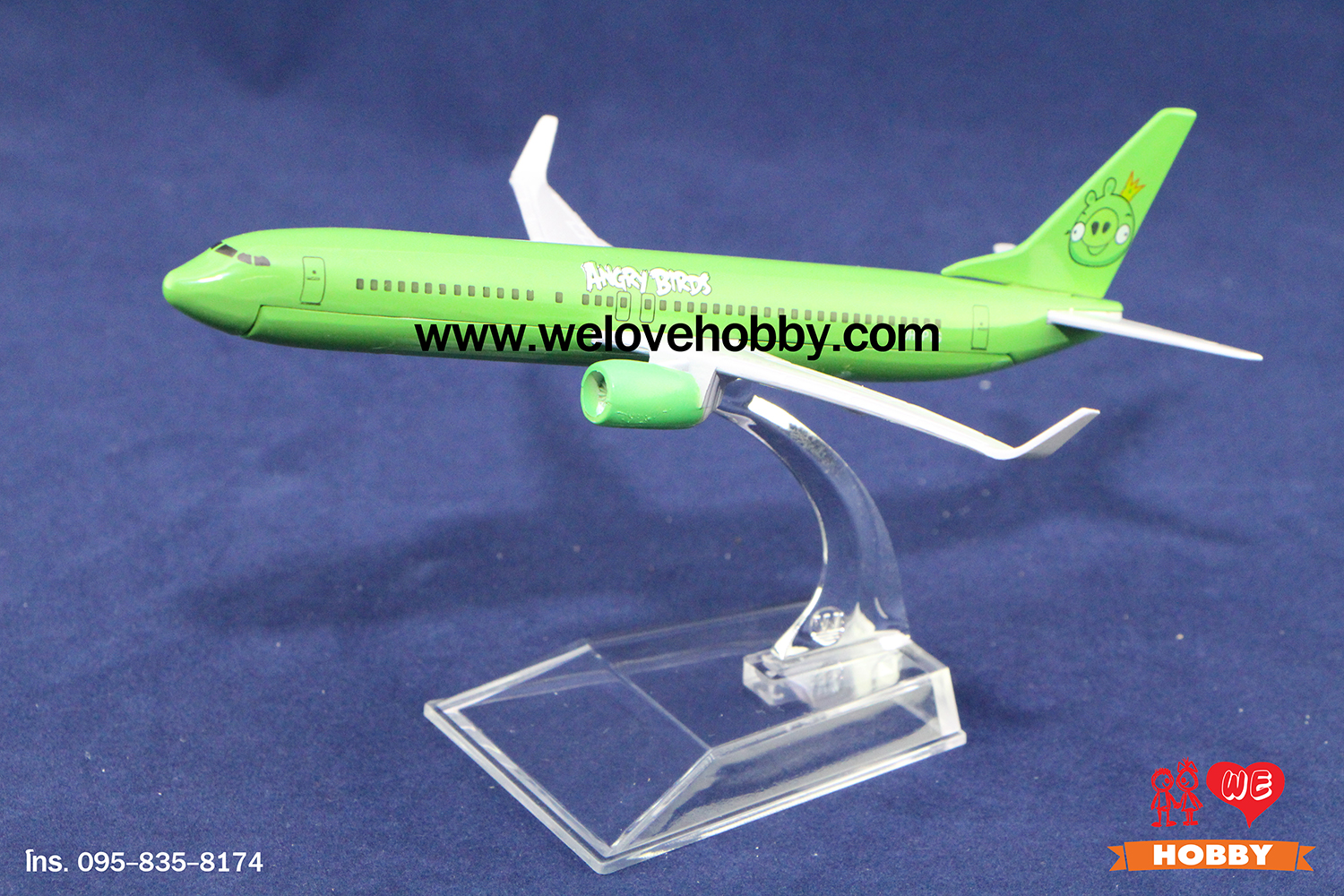 โมเดลเครื่องบิน Nok Air นกแอร์ ลาย Angry Birds สีเขียว ประเทศไทย