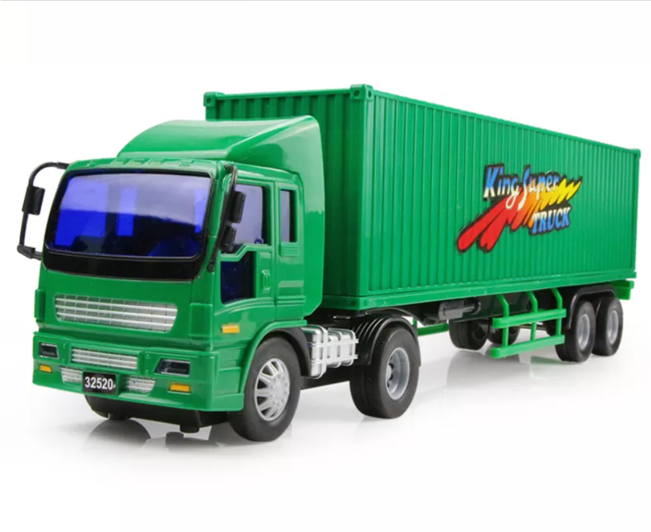 โมเดลรถบรรทุกจำลอง รถตู้คอนเทนเนอร์ รถน้ำมันจิ๋ว รถจำลอง 1/32