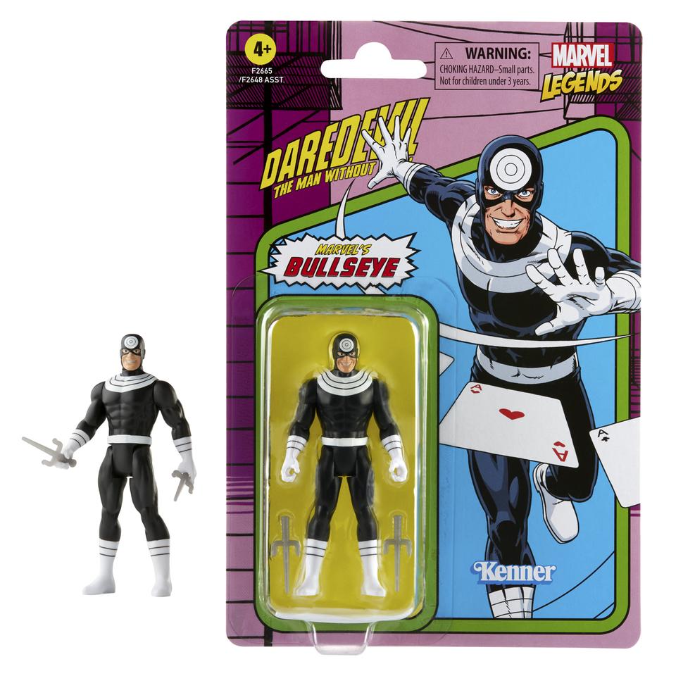 Hasbro Marvel Legends Series Bullseye 3.75-Inch Retro 375 Collection Action Figure ฮาสโบร มาร์เวล เลเจนด์ หุ่นโมเดลฟิกเกอร์ บลูส์อาย ขนาด 3.75 นิ้ว ลิขสิทธิ์แท้