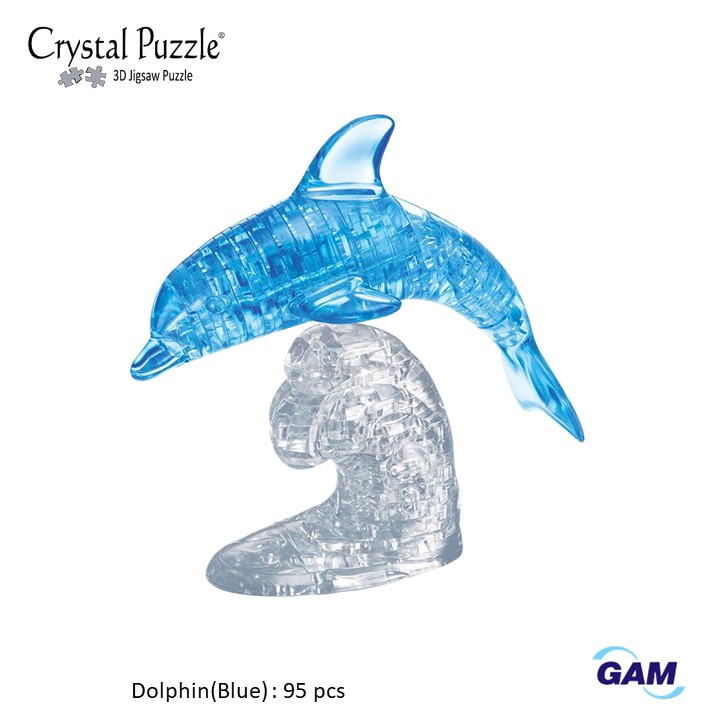 Deluxe - Dolphin (Blue ) : 95 pcs / 3D CRYTAL PUZZLE