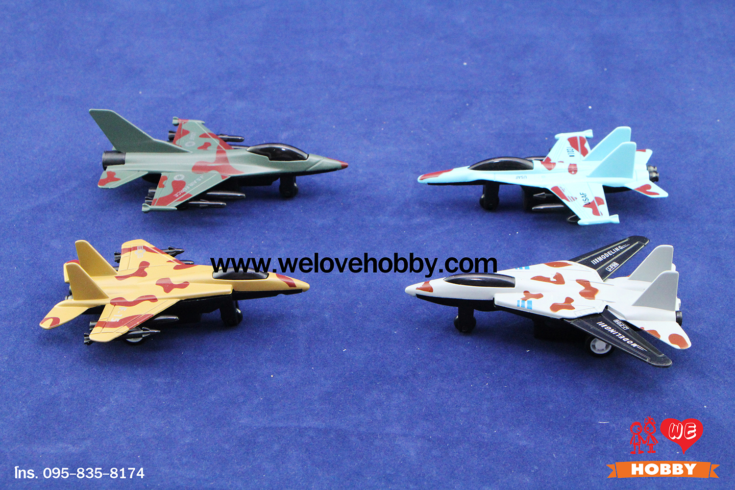 โมเดลเครื่องบินรบ General Dynamics F-16 Fighting Falcon (U.S. Air Force) สหรัฐอเมริกา สีเทาเข้ม