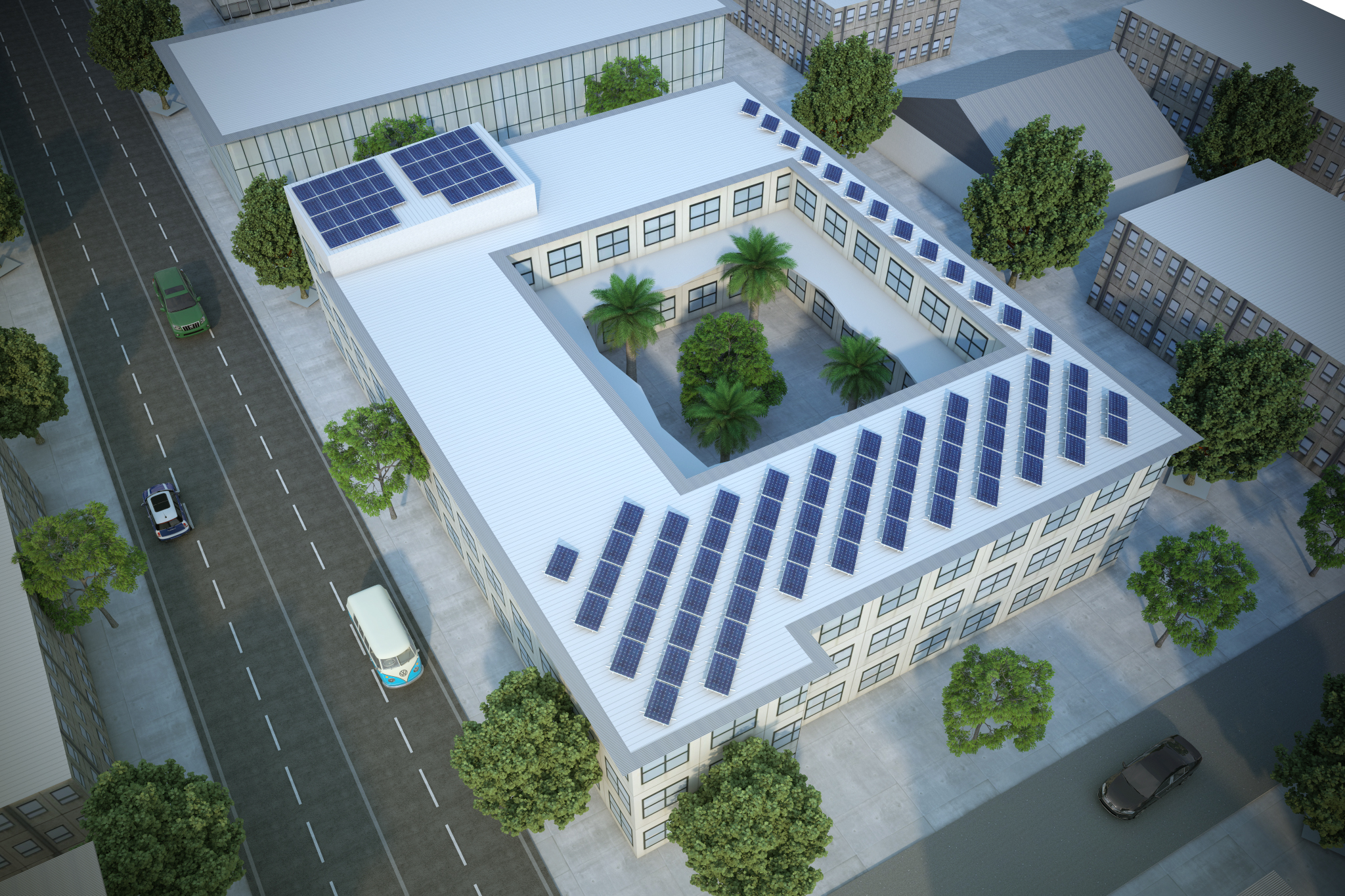 โซล่าร์เซลล์ เพื่อการประหยัดพลังงาน Community mall shopping center