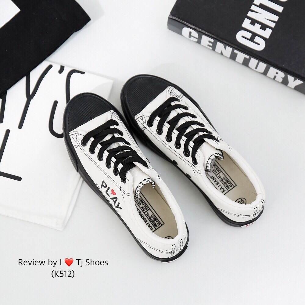 รองเท้าผ้าใบ Style Play Comme (สีขาว)