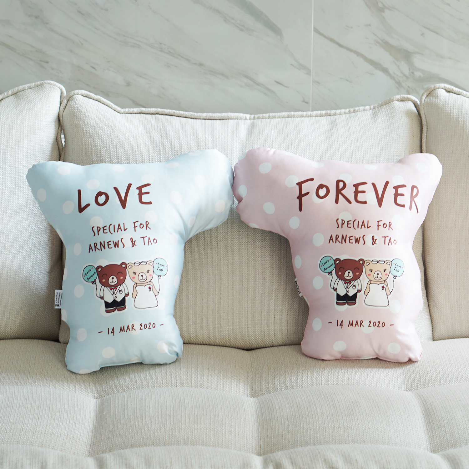 หมอนสั่งทำใส่ชื่อ ลายหมี - Teddy