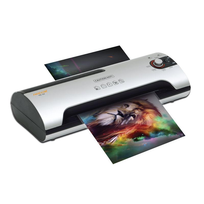 ขายถูก เครื่องเคลือบบัตร สีดำ-เงิน นีโอแคล ND-44 ขนาด A4 Laminator ประกันศูนย์