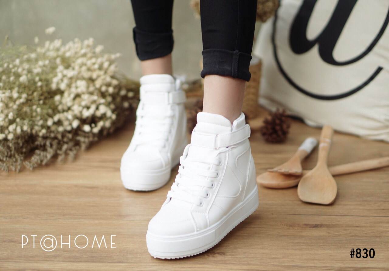 รองเท้าผ้าใบashสไตล์เกาหลี (สีดำ)
