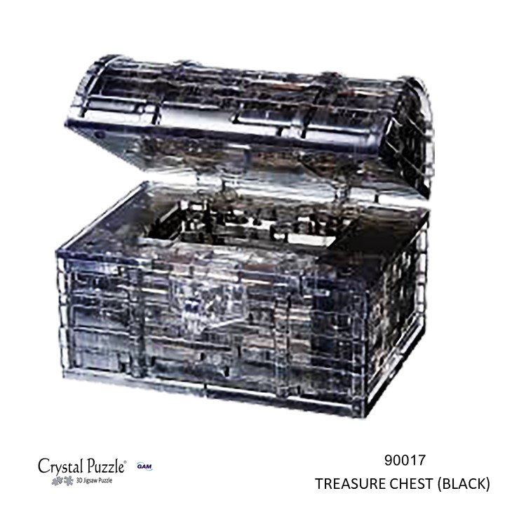 Treasure Chest (Black) : 52 Pcs./3D CRYTAL PUZZLE