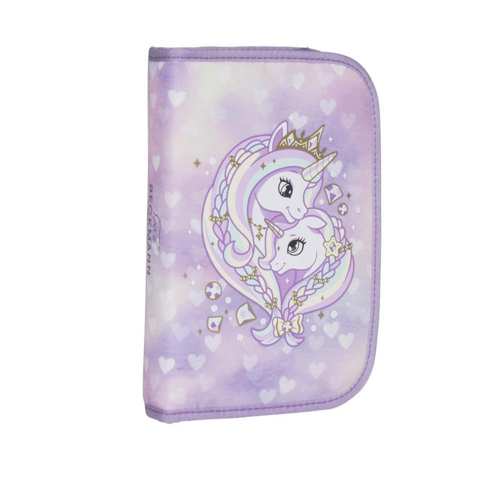 Single Pencil Case, Unicorn Princess Purple