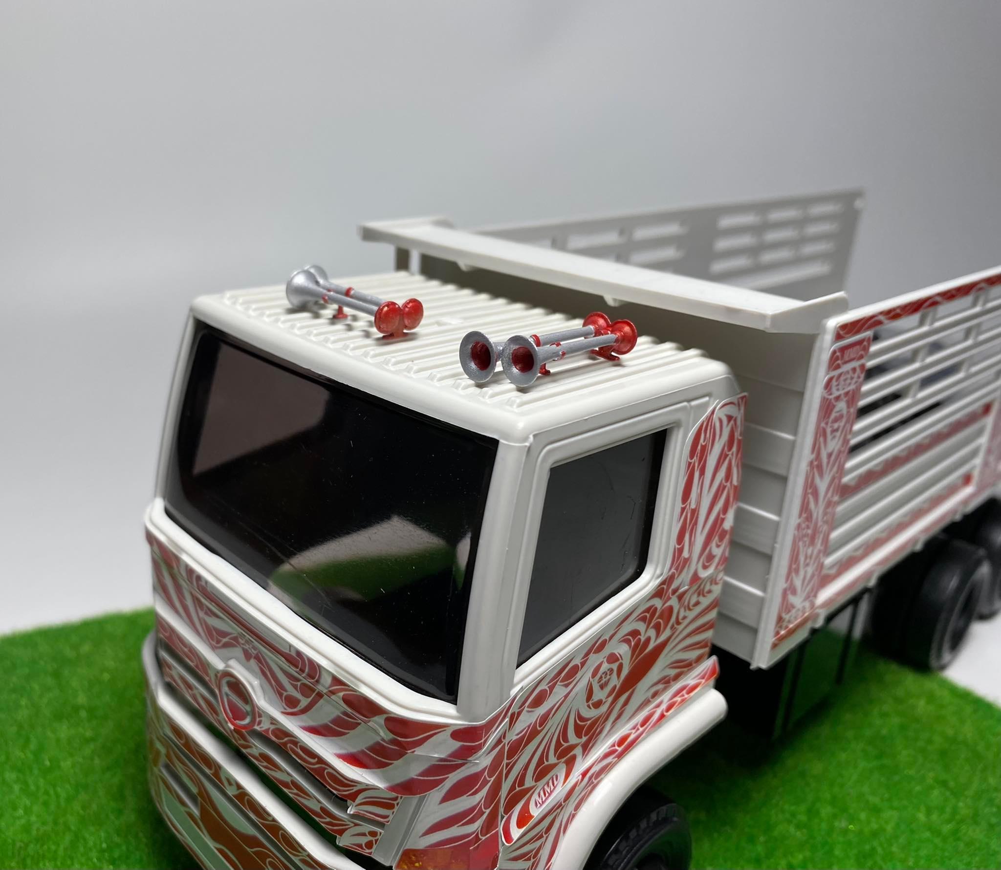 แตรแต่งโมเดลรถบรรทุก สเกล 1/14 1/32 1/24 หม่ำ แตรด่วนบ้านโป่ง โมเดลของแต่งรถของเล่น แตรสิบล้อจิ๋ว Air horn toy