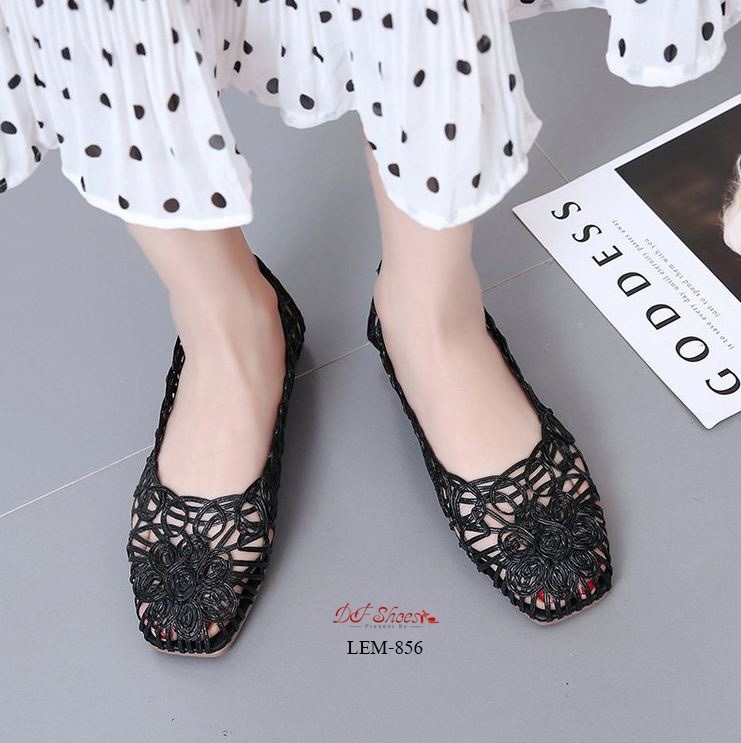 รองเท้าส้นแบนหนังสาน (สีทอง)