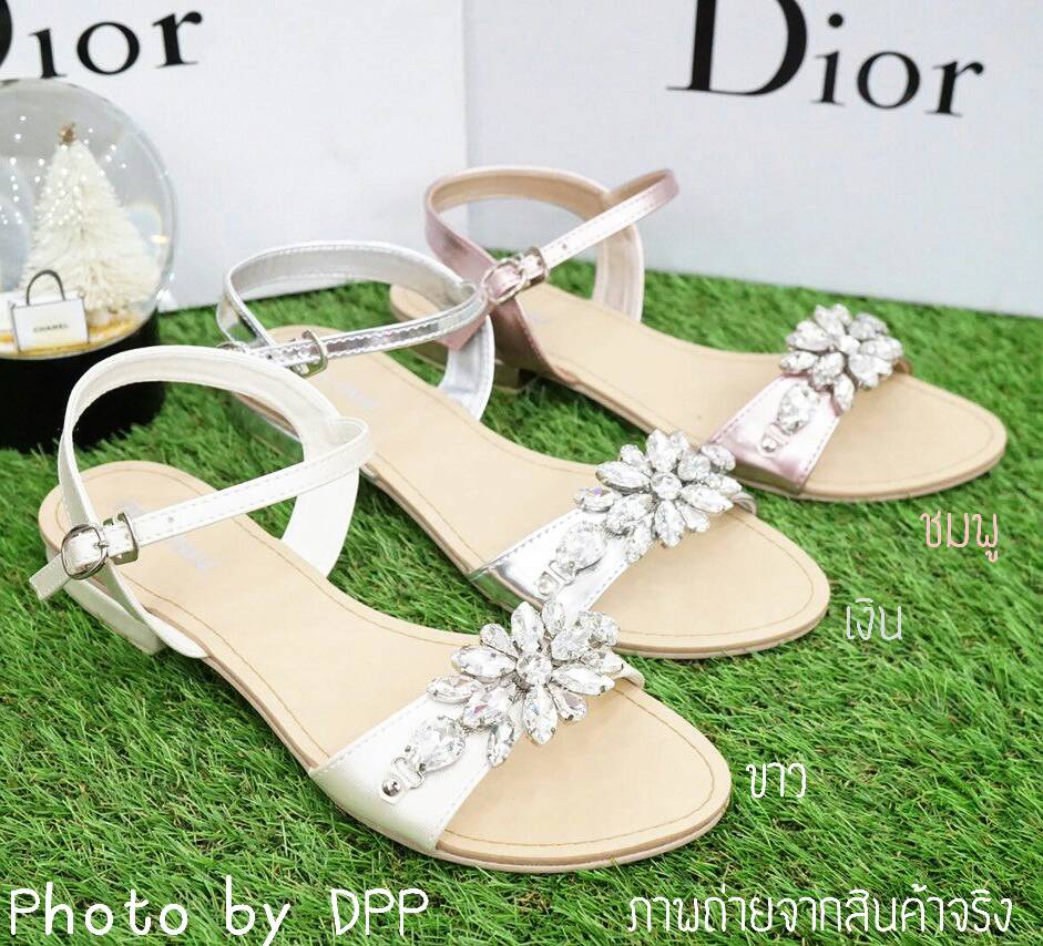 พร้อมส่ง : รองเท้ารัดส้น MIUMIU (3สี)