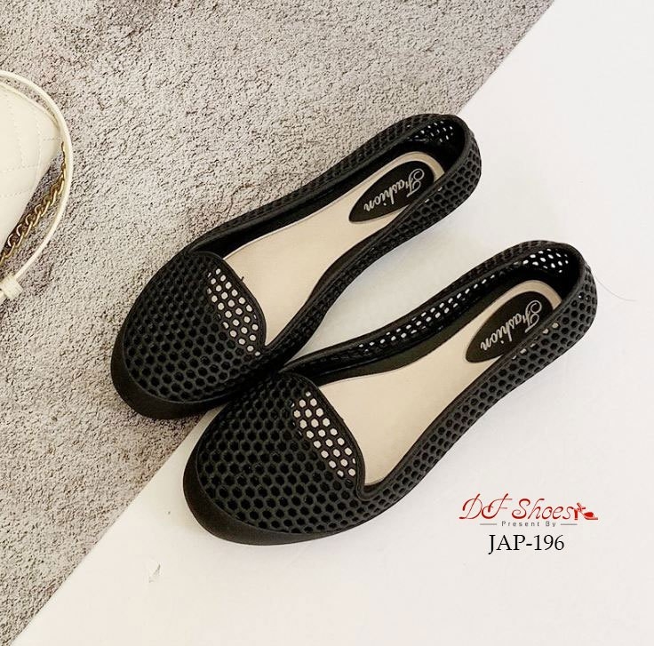 รองเท้าส้นแบนซิลิโคนนิ่ม (สีน้ำเงิน)