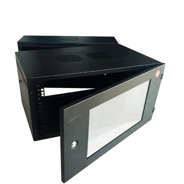 ขายถูก 19" GERMANY G2-60406N Wall Rack 6U สีดำ ลึก 40 cm. (60x40x32cm), ตู้รุ่นใหม่ สีดำ