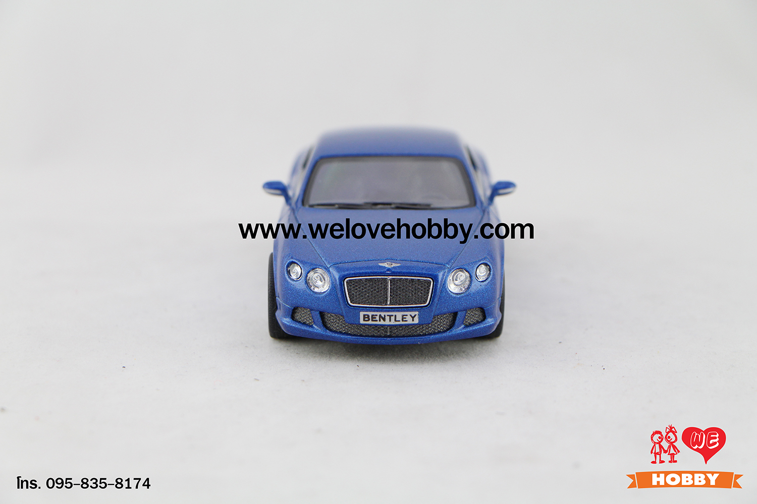 โมเดลรถซุปเปอร์ คาร์ 2012 Bentley Continental GT Speed สีน้ำเงิน Scale 1:38