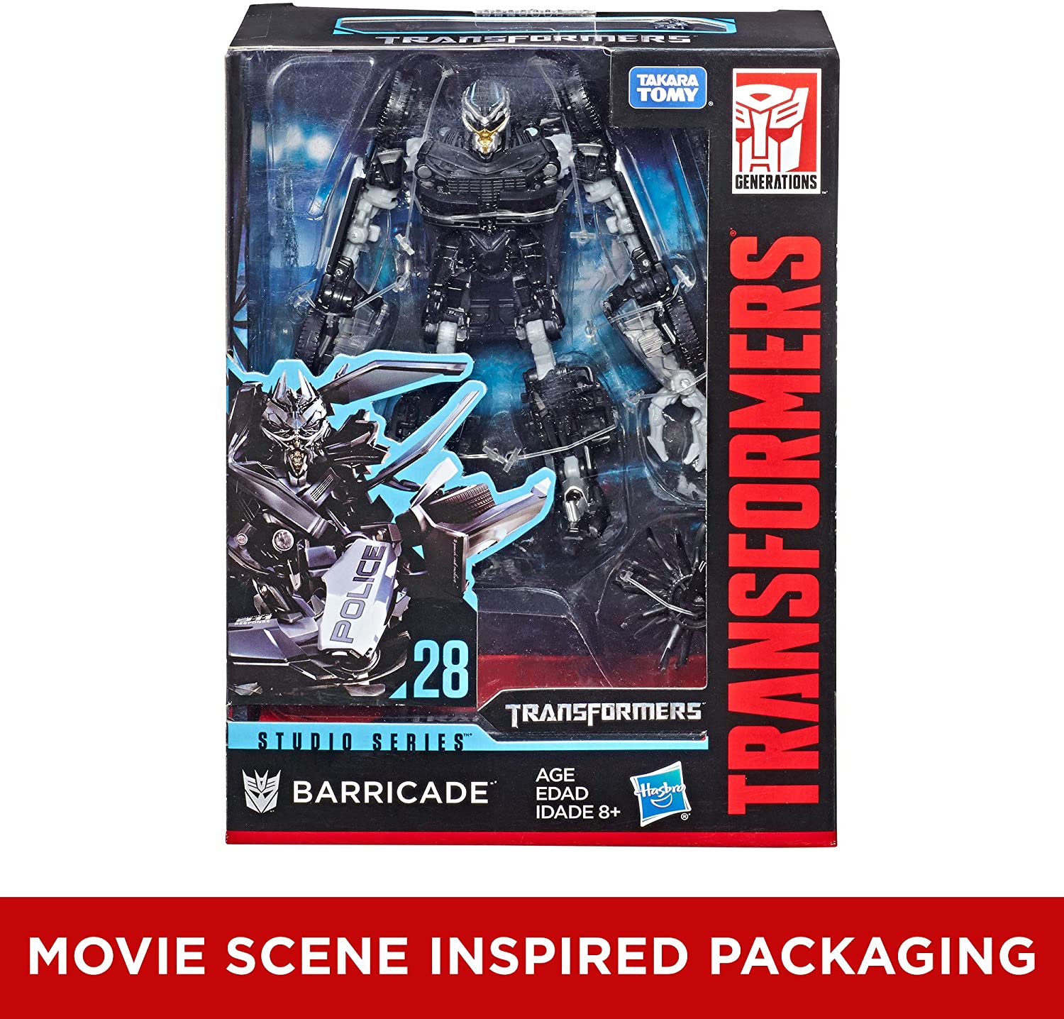 Hasbro Transformers Studio Series 28 Deluxe Class Barricade 4.5 Inch Action Figure ฮาสโบร ทรานสฟอเมอร์ส สตูดิโอ ซีรีย์ส 28 ดีลักซ์ คลาส หุ่นยนต์บาร์ริเคท 4.5 นิ้ว ลิขสิทธิ์แท้