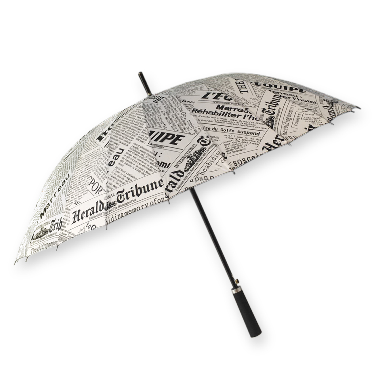 ร่มแฟชั่นตอนเดียวรายตัวหนังสือ ดำตรง 24 ก้าน23นิ้ว