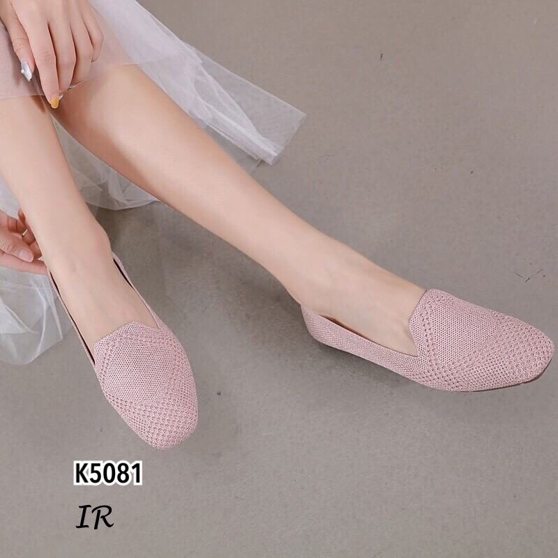 รองเท้าคัทชูไหมพรมนิ่ม (สีชมพู)