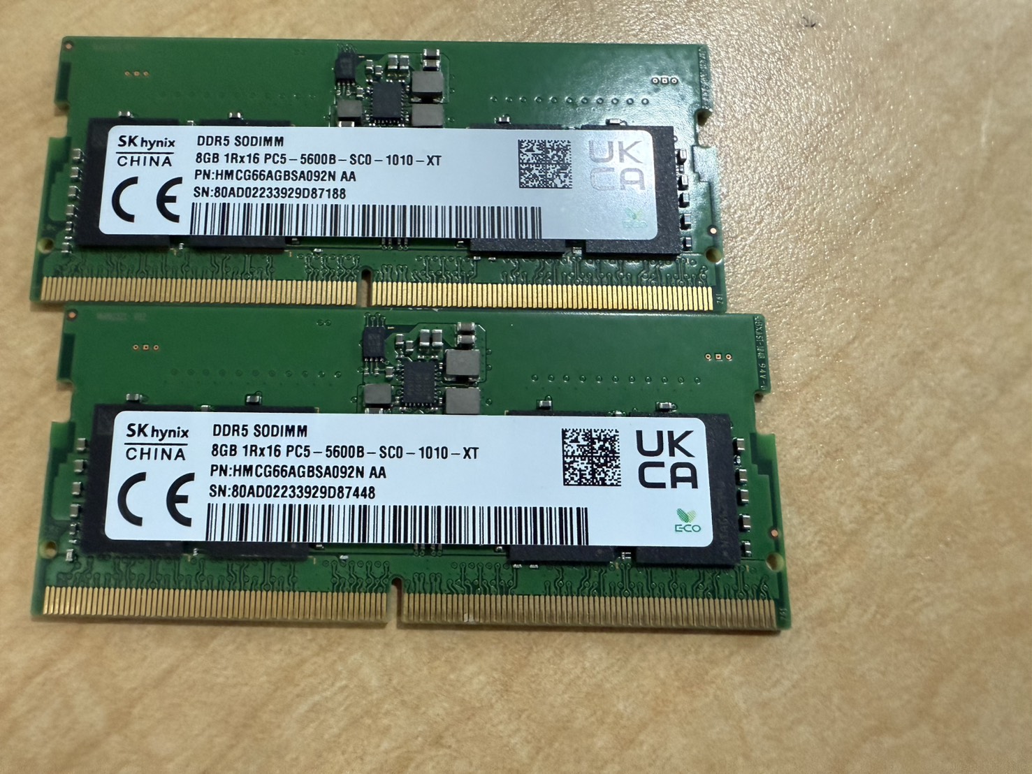 Ram Notebook Skhynix 8GB 1Rx16 PC5-5600B-SCO มี 6 ตัว
