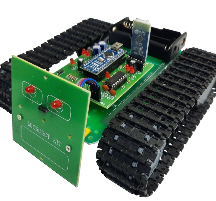 MB109 หุ่นยนต์ MICROBOT รถถังตีนตะขาบ เขียนโปรแกรมและควบคุมด้วย Bluetooth