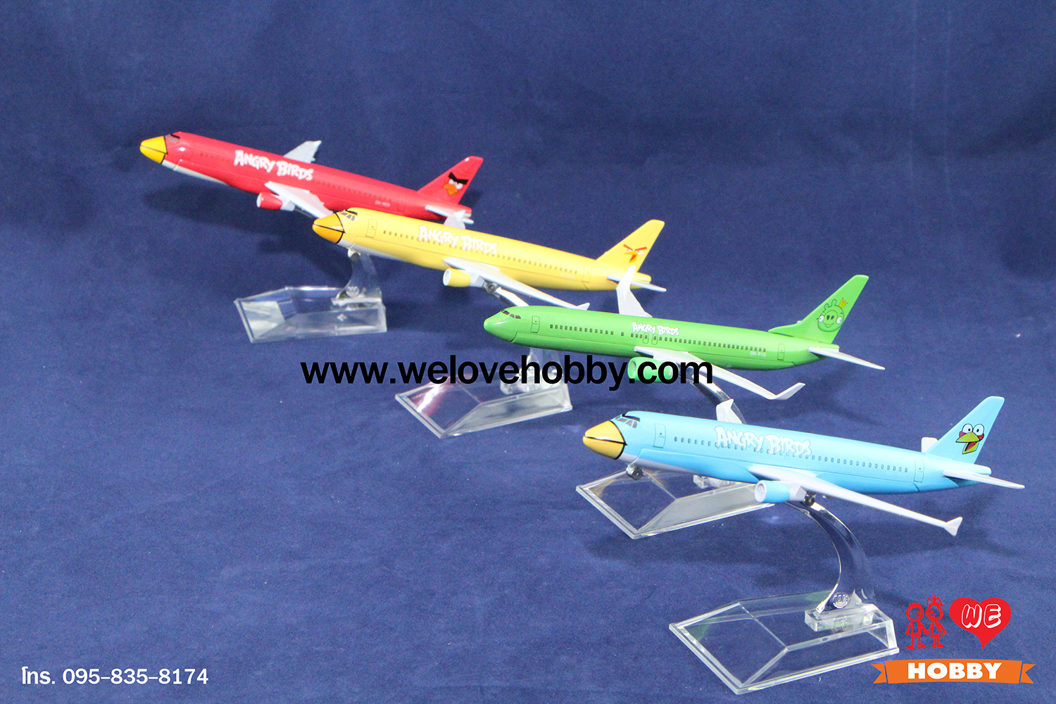 โมเดลเครื่องบิน Nok Air นกแอร์ ลาย Angry Birds สีแดง ประเทศไทย
