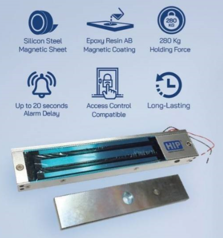 ขายถูก HIP ชุดกลอนแม่เหล็กไฟฟ้า รุ่น Magnetic Lock 600Lbs