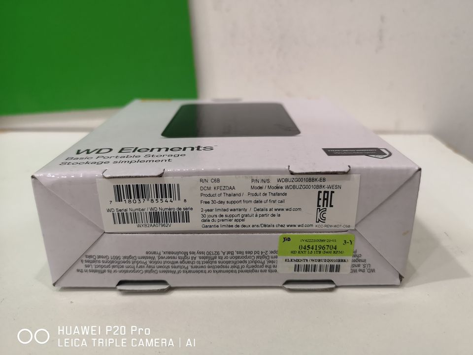 1 TB HDD EXT (ฮาร์ดดิสก์พกพา) WD NEW ELEMENTS (WDBUZG0010BBK) ของใหม่ประกัน 3ปี