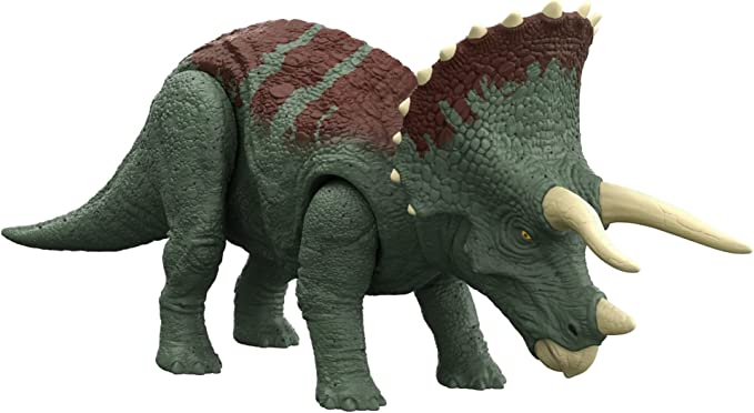 Mattel Jurassic World Roar Strikers Triceratops (HDX34) แมทเทล จูราสสิค เวิลด์ ของเล่นแอ็กชั่นฟิกเกอร์ไดโนเสาร์ ไทเซราทอปส์