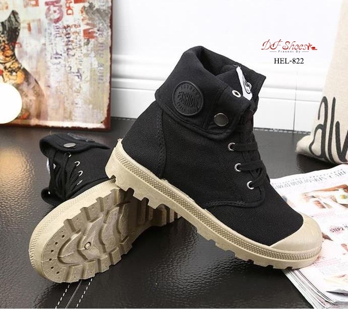 รองเท้าผ้าใบแคนวาสพับได้ (สีฟ้า)