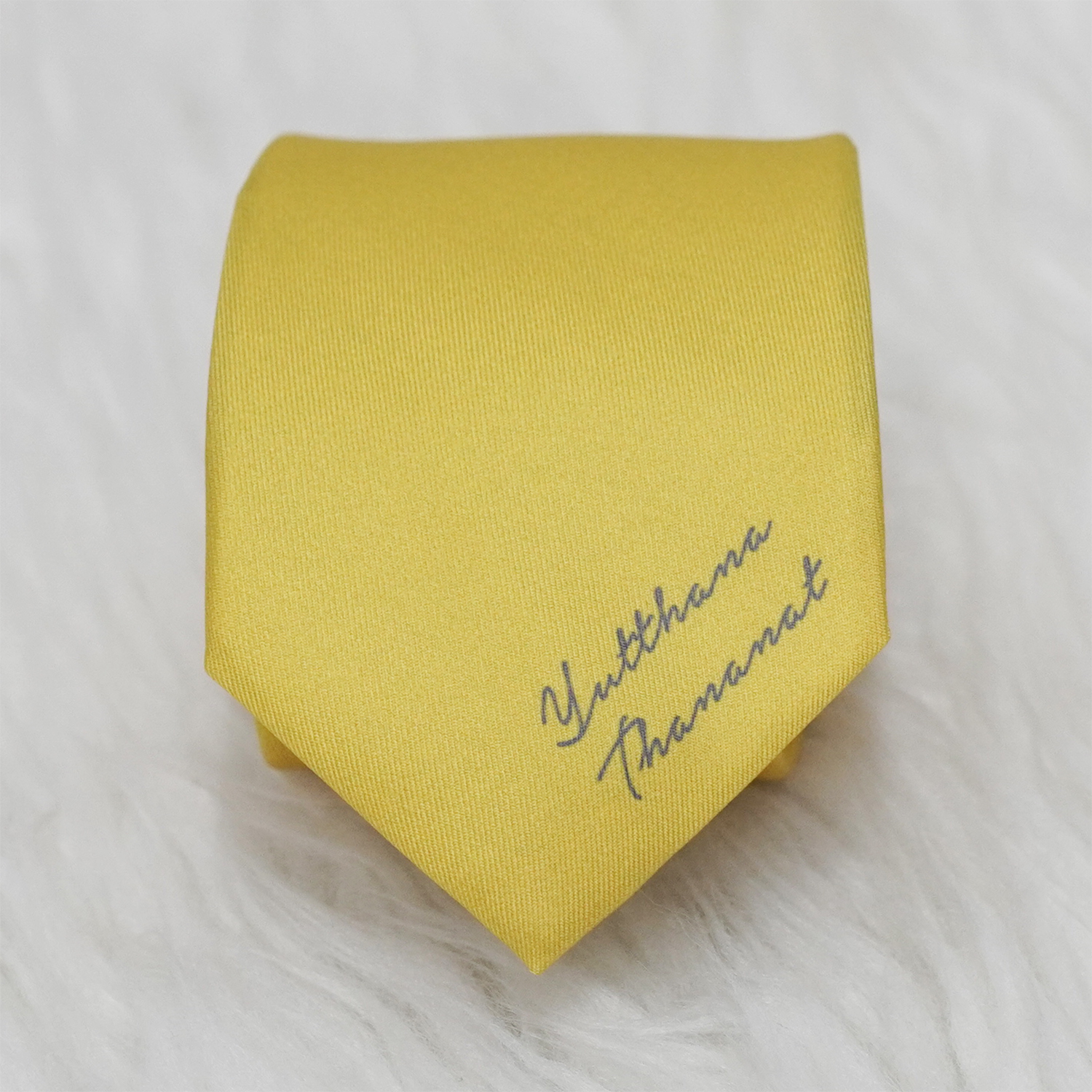 เนคไท สั่งทำใส่ชื่อ ขนาด 3" - Minimal - Monkey Yellow