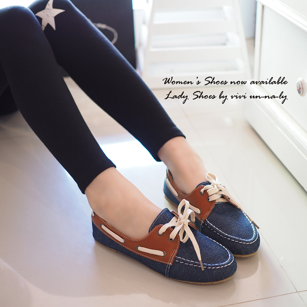 พร้อมส่ง : รองเท้าผ้าใบยีนส์ Dockside (สียีนส์เข้ม)