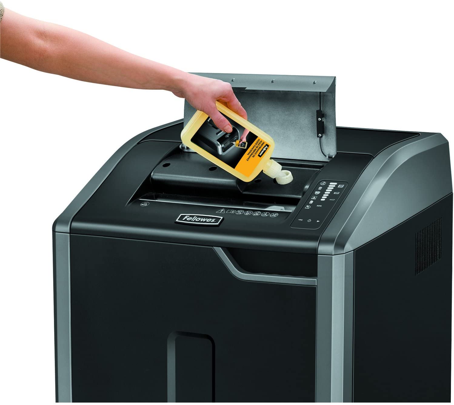 ขายถูก เครื่องทำลายเอกสาร Fellowes 425ci ทำลายครั้งละ 28 แผ่น แบบตัดละเอียด ( Cross Cut )