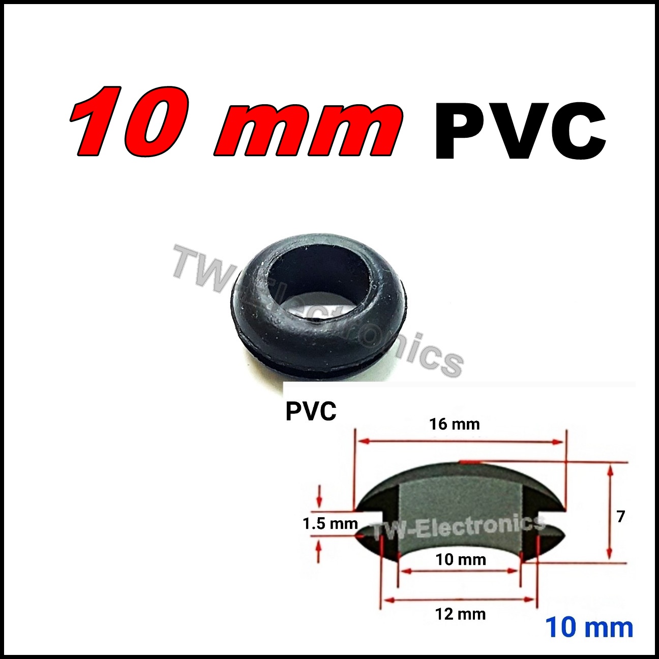 ลูกยางกันบาด PVC 10 mm (No.06)