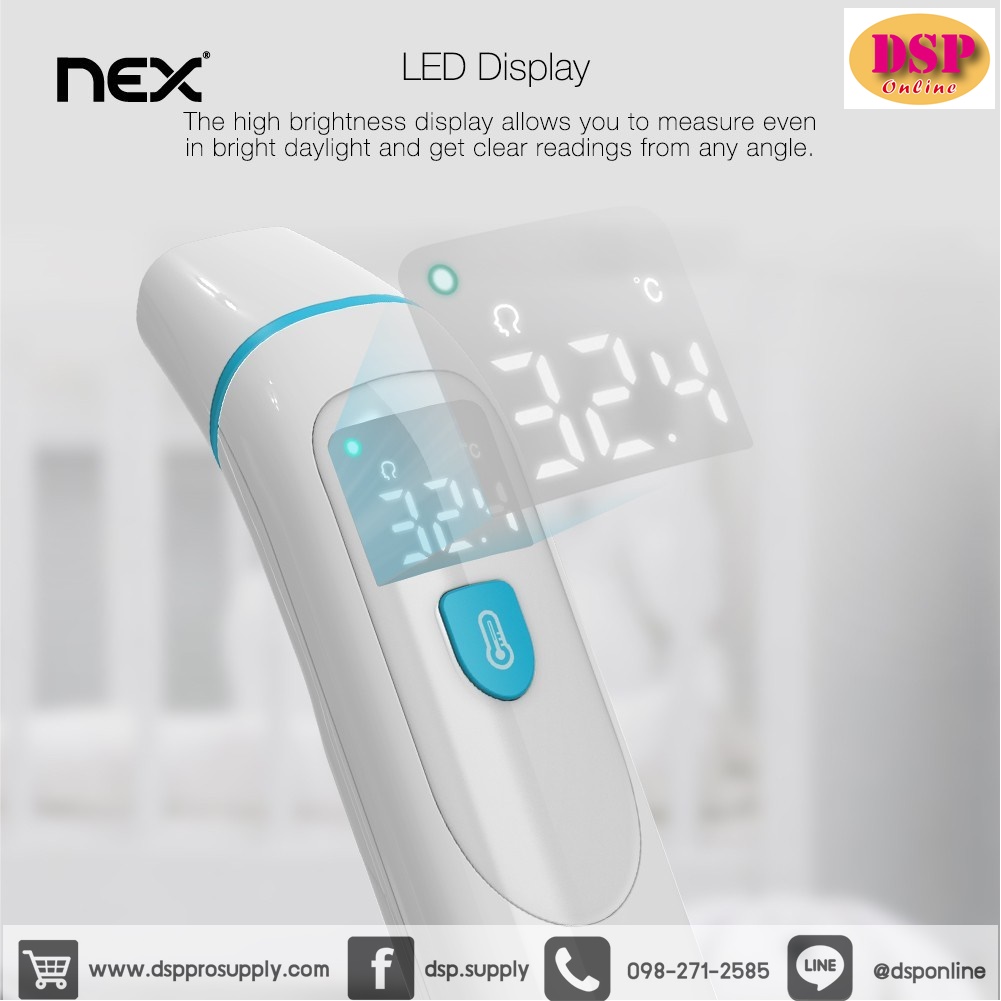 ขายถูก Infrared thermometer เครื่องวัดไข้ เครื่องวัดอุณหภูมิอินฟราเรด รุ่น PC809 สินค้ารับประกัน 1 ปี