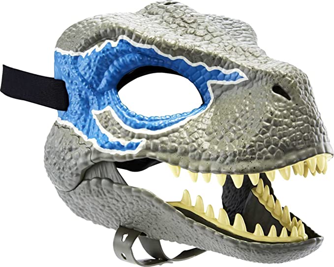 Mattel Jurassic World Velociraptor Dino Mask - Blue (HMK77) แมทเทล จูราสสิค เวิลด์ ของเล่นแอ็กชั่นฟิกเกอร์ไดโนเสาร์ หน้ากาก เวโลซีแรปเตอร์ บลู