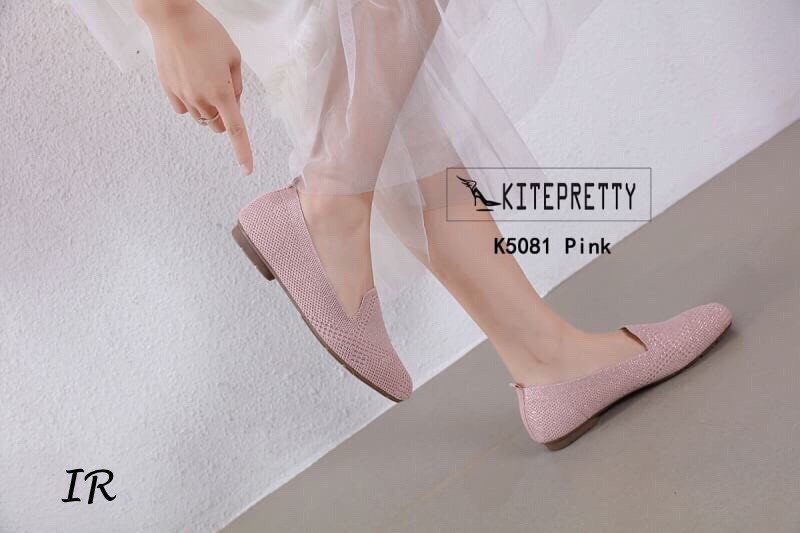 รองเท้าคัทชูไหมพรมนิ่ม (สีชมพู)