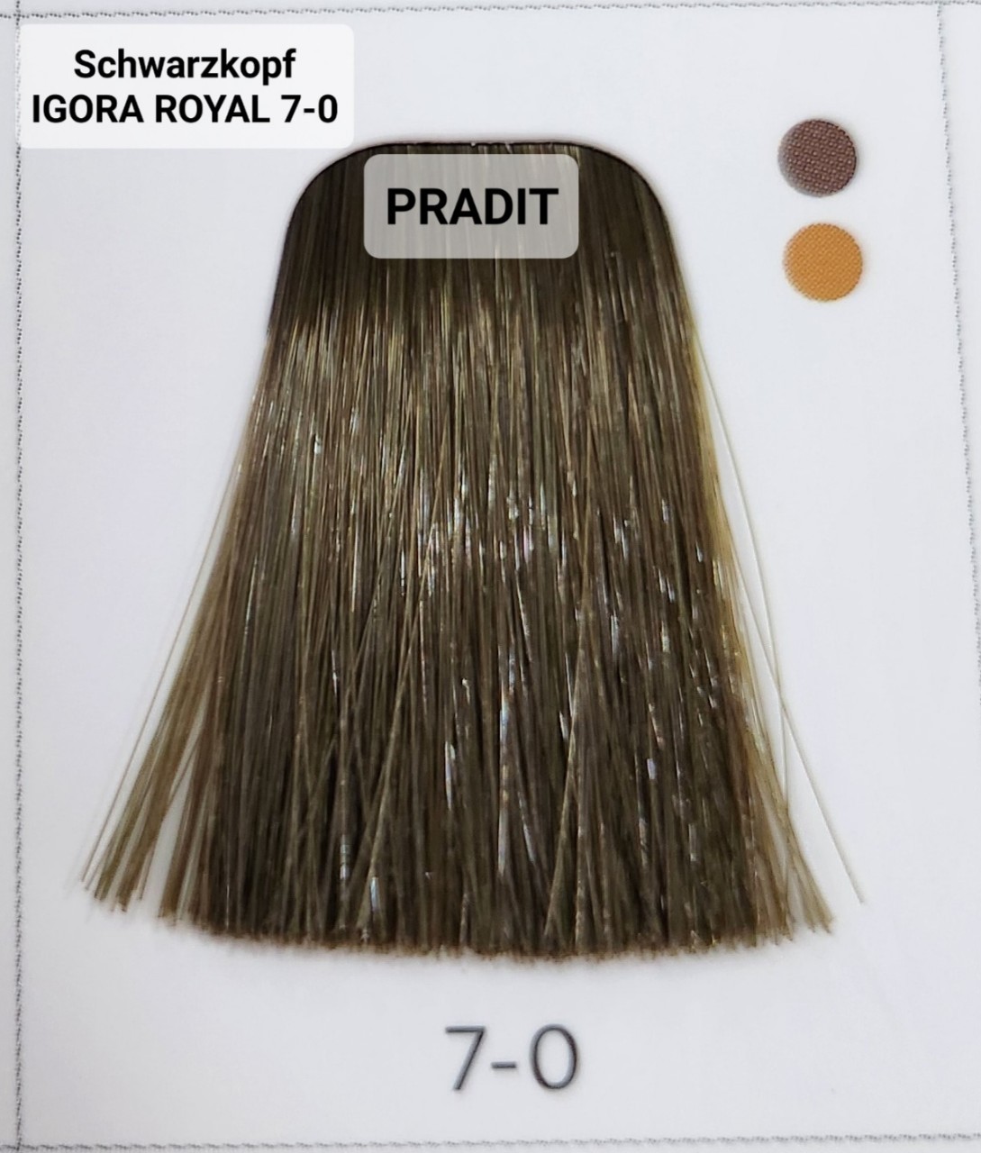 Schwarzkopf Igora Royal ครีมย้อมผม อีโกร่า รอยัล เบอร์7-0 สีบลอนด์กลาง (60ml) 80 กรัม