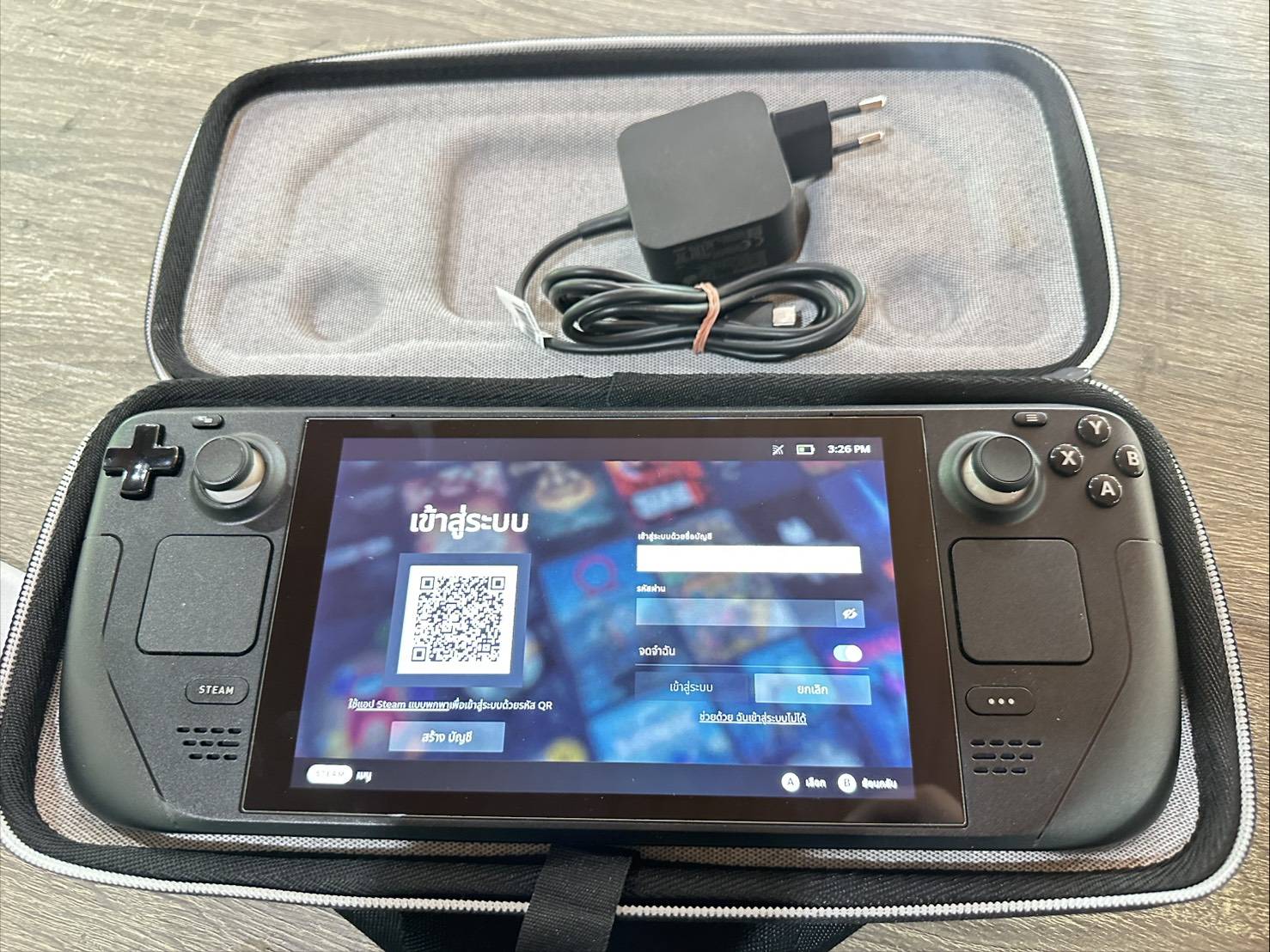 เครื่องเล่นเกมพกพา Steamdeck By Valve รุ่น LCD AMD Custom APU 0405(16GB/M.2 512GM)+Adapter+กระเป๋า