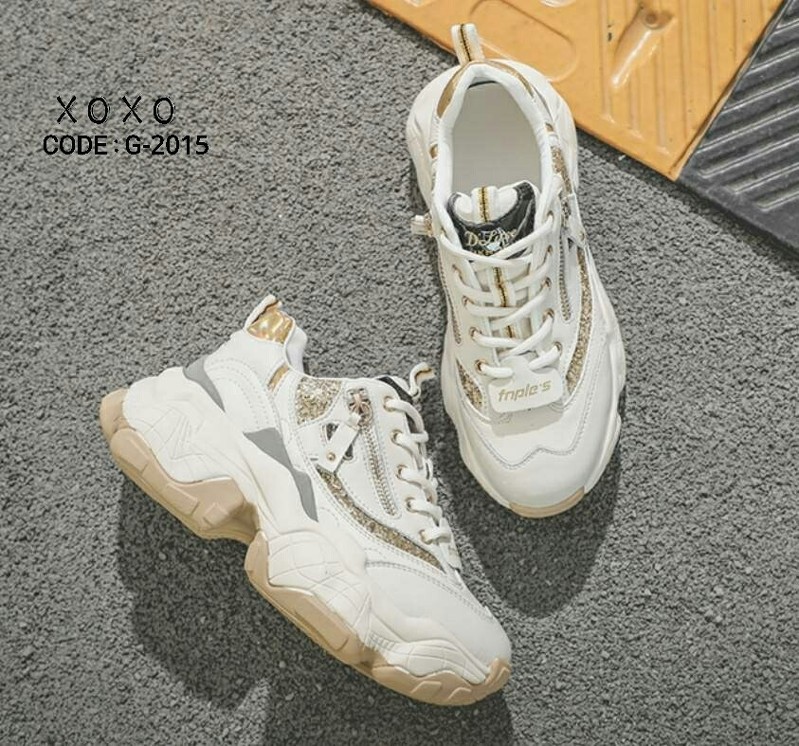 รองเท้าผ้าใบทรงเทย์แต่งซิปข้าง