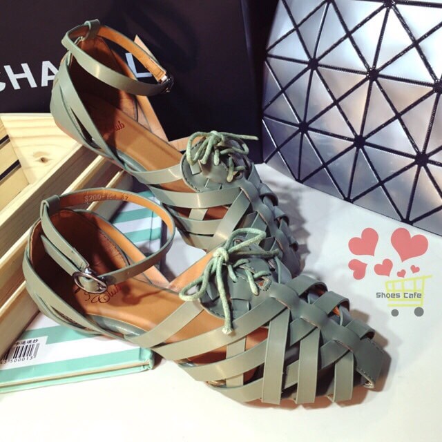 พร้อมส่ง : รองเท้า Chaps หน้าสาน (เขียว)