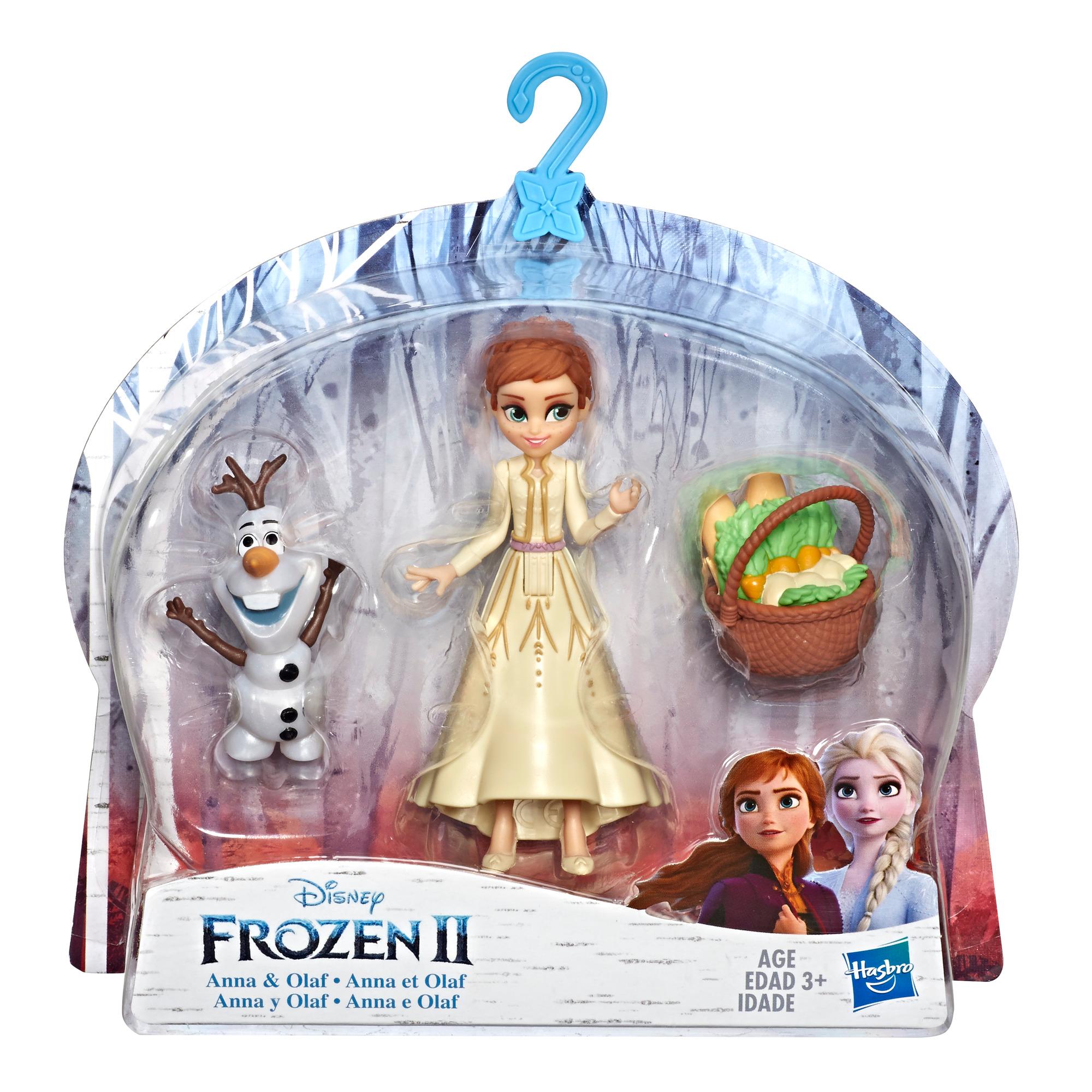 Hasbro Disney Frozen Anna and Olaf Small Dolls With Basket Accessory ฮาสโบร ดิสนี่ย์ โฟรเซ่น ตุ๊กตาอันนา และโอลาฟ พร้อมตระกร้าอุปกรณ์ ลิขสิทธิ์แท้